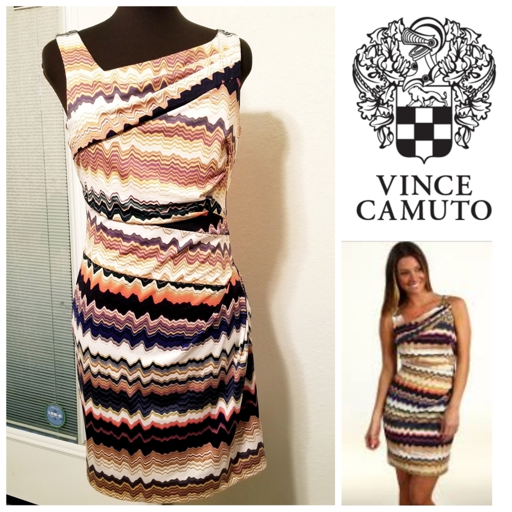 Vince Camuto Zig Zag Striped Dress